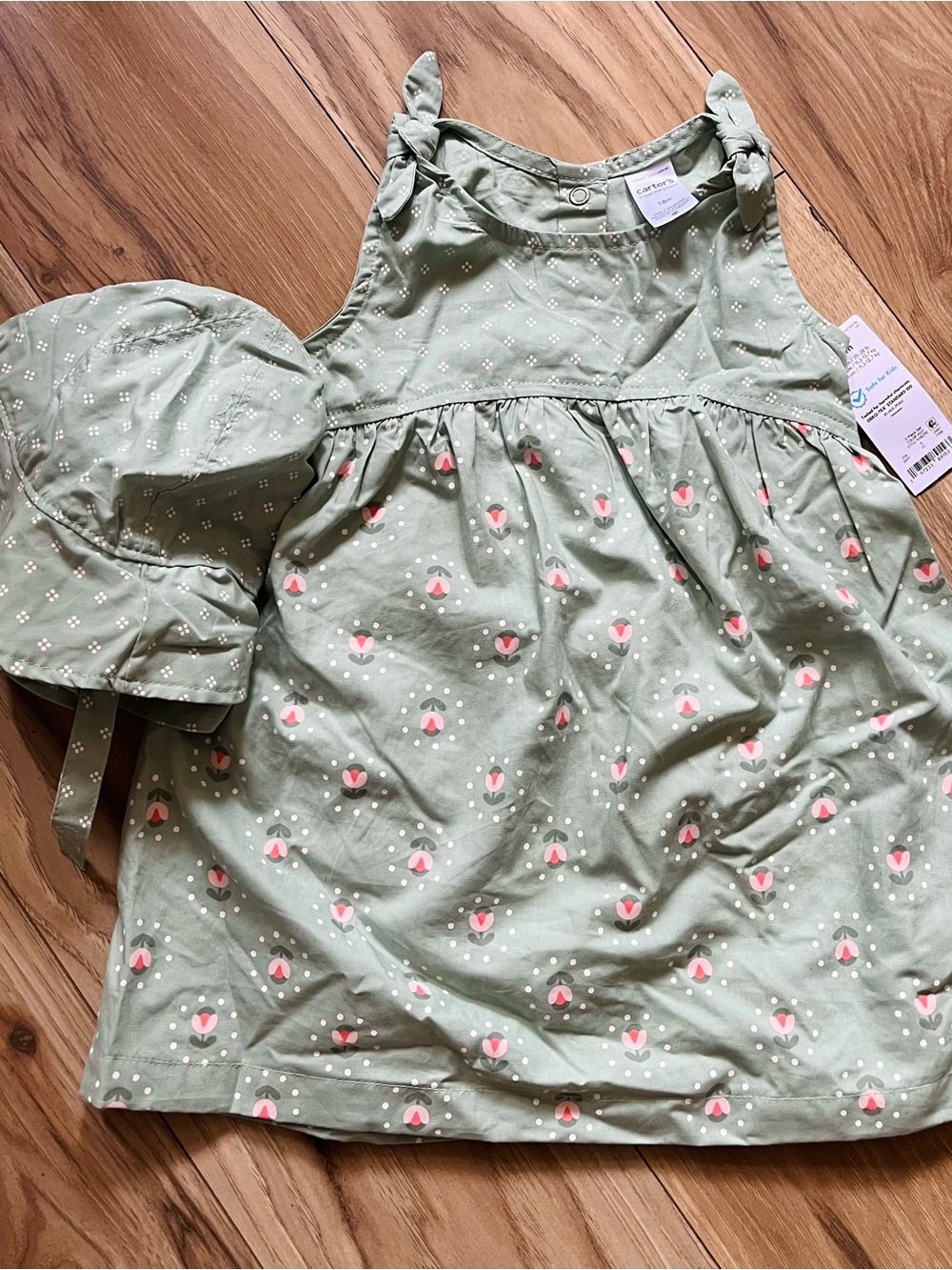 Carter's Green Floral dress